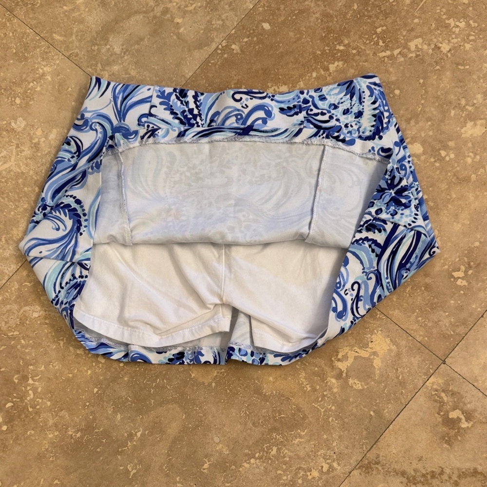 Lily Pulitzer Blue White Breezes Skort - Picture 5 of 5
